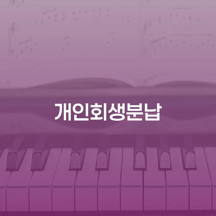 개인회생필요한서류 채무조정제도을 이용하여 빨리신청해야하는