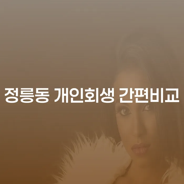 정릉동 개인회생 간편비교