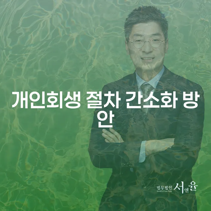 개인회생 절차를 간소화하는 방안은 무엇인가요?