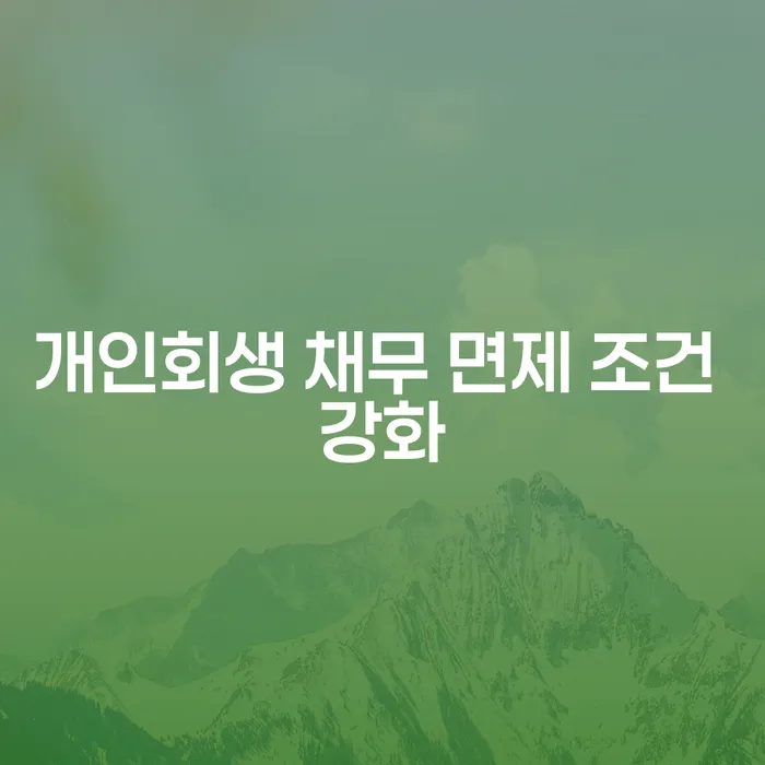 개인회생 채무 면제 조건이 강화되었다고? 지금이 바로 신청 적기!
